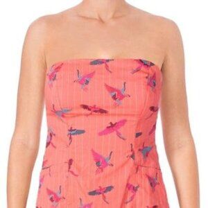 Free People Womens Sunshine of Your Love Printed A-Line Sundress Red 2